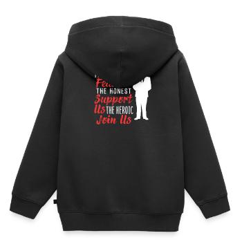 Anonymous - Kinder Premium Organic Hoodie - Schwarz - Hinten - AI Model Kid Male (0cm)
