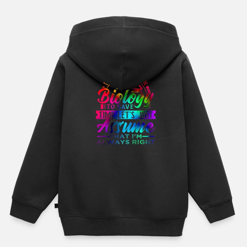 Biologie - Sweat Premium à capuche enfant bio - noir