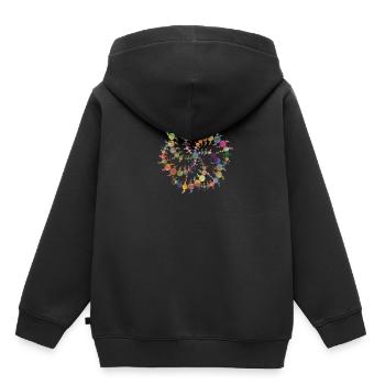 Cercles de grains - Sweat Premium à capuche enfant bio - noir - Dos - AI Model Kid Male (0cm)