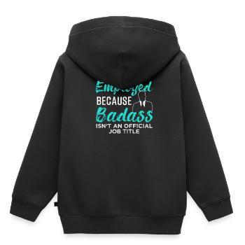 Indépendant - Sweat Premium à capuche enfant bio - noir - Dos - AI Model Kid Male (0cm)