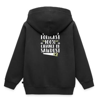 Lustiges Tischler Schreiner Waldarbeiter Shirt - Kinder Premium Organic Hoodie - Schwarz - Hinten - AI Model Kid Male (0cm)