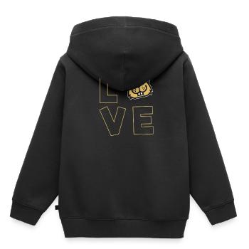 Biber - Sweat Premium à capuche enfant bio - noir - Dos - AI Model Kid Male (0cm)