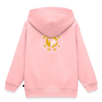 Muay Thai - Kinder Premium Organic Hoodie - Rosa - Hinten - AI Model Kid Female (0cm)