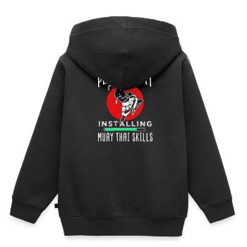 Muay Thai - Kinder Premium Organic Hoodie - Schwarz - Hinten - AI Model Kid Male (0cm)
