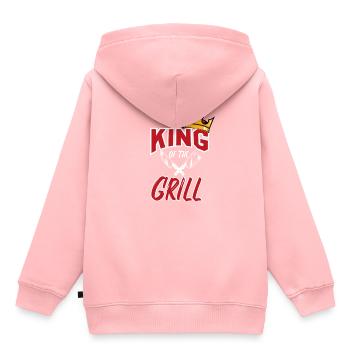 Roi du grill - Sweat Premium à capuche enfant bio - rose - Dos - AI Model Kid Female (0cm)