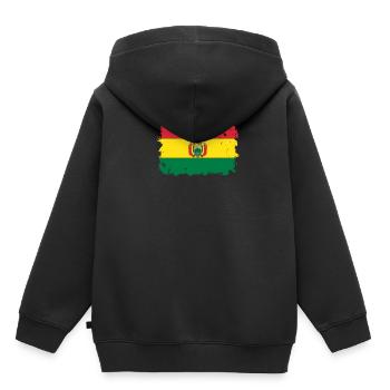 Bolivie - Sweat Premium à capuche enfant bio - noir - Dos - AI Model Kid Male (0cm)