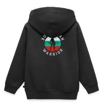 Bulgarie - Sweat Premium à capuche enfant bio - noir - Dos - AI Model Kid Male (0cm)