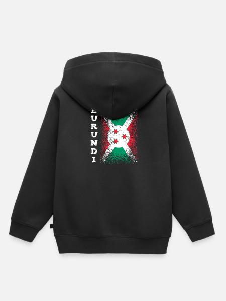 Burundi - Sweat Premium à capuche enfant bio - noir