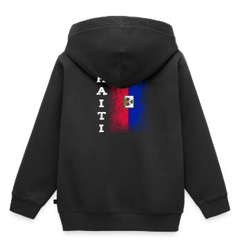 Haïti - Sweat Premium à capuche enfant bio - noir - Dos - AI Model Kid Male (0cm)