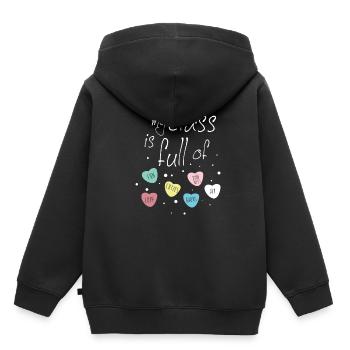 École primaire - Sweat Premium à capuche enfant bio - noir - Dos - AI Model Kid Male (0cm)