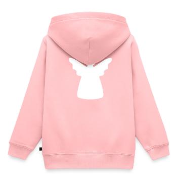 Engel mit Heiligenschein - Kinder Premium Organic Hoodie - Rosa - Hinten - AI Model Kid Female (0cm)