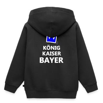 Kaiser aus Bavaria - Kinder Premium Organic Hoodie - Schwarz - Hinten - AI Model Kid Male (0cm)