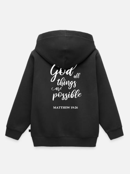 Christliches Bibel Zitat - Kinder Premium Organic Hoodie - Schwarz