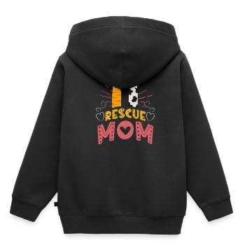 Tierheim Tierschutz Tierrechtler Geschenkidee - Kinder Premium Organic Hoodie - Schwarz - Hinten - AI Model Kid Male (0cm)