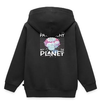 Feminist Feminismus Patriarchat Feministen - Kinder Premium Organic Hoodie - Schwarz - Hinten - AI Model Kid Male (0cm)