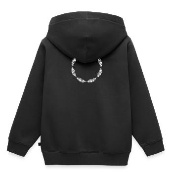 Umrandung Kreis Rahmen Feder Federn Gestalten - Kinder Premium Organic Hoodie - Schwarz - Hinten - AI Model Kid Male (0cm)