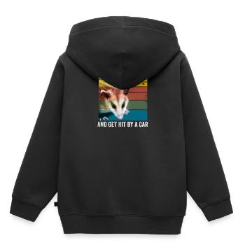 Eat Trash Possum animaux cadeau - Sweat Premium à capuche enfant bio - noir - Dos - AI Model Kid Male (0cm)
