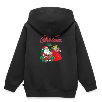Santa Claus - Kids Premium Organic Hoodie - black - Back - AI Model Kid Male (0cm)