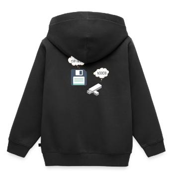 Nerd Programming Software Developer Code Geek - Sweat Premium à capuche enfant bio - noir - Dos - AI Model Kid Male (0cm)