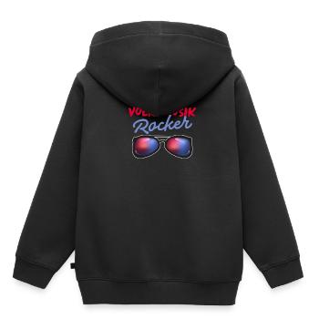 Musique folklorique Rocker Percussion Tshirt Dames Messieurs - Sweat Premium à capuche enfant bio - noir - Dos - AI Model Kid Male (0cm)
