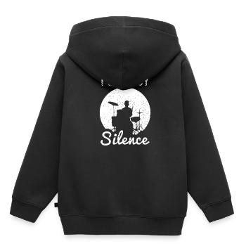 Batterie Percussion Percussion - Sweat Premium à capuche enfant bio - noir - Dos - AI Model Kid Male (0cm)