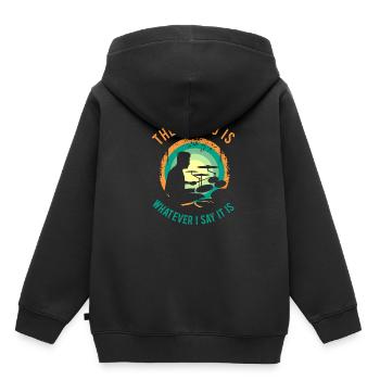 Batterie Percussion Percussion - Sweat Premium à capuche enfant bio - noir - Dos - AI Model Kid Male (0cm)