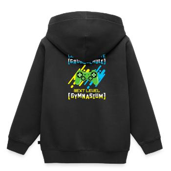 Gymnasium - Kinder Premium Organic Hoodie - Schwarz - Hinten - AI Model Kid Male (0cm)