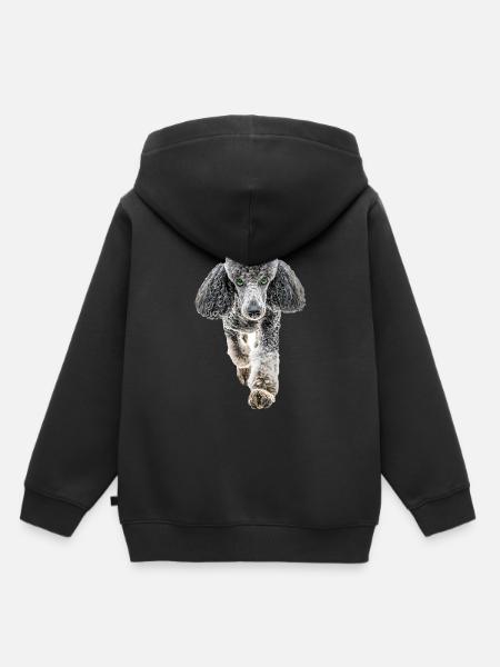 Pudel - Kinder Premium Organic Hoodie - Schwarz