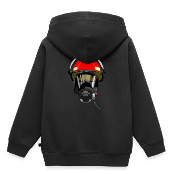 fire Department - Kids Premium Organic Hoodie - black - Back - AI Model Kid Male (0cm)