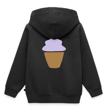 Petit gâteau cadeau de cuisson - Sweat Premium à capuche enfant bio - noir - Dos - AI Model Kid Male (0cm)