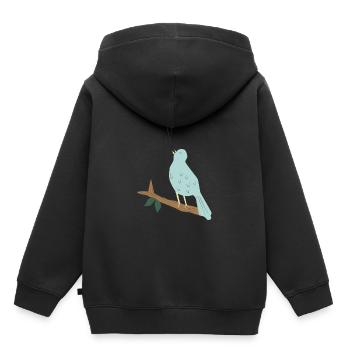 baum tree baumstamm wald forest woods45 - Kinder Premium Organic Hoodie - Schwarz - Hinten - AI Model Kid Male (0cm)