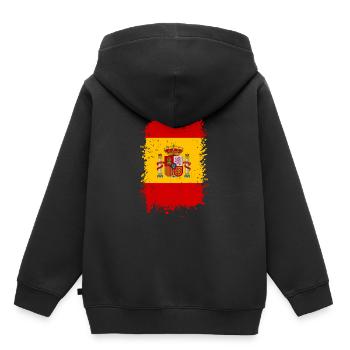 Espagne - Sweat Premium à capuche enfant bio - noir - Dos - AI Model Kid Male (0cm)