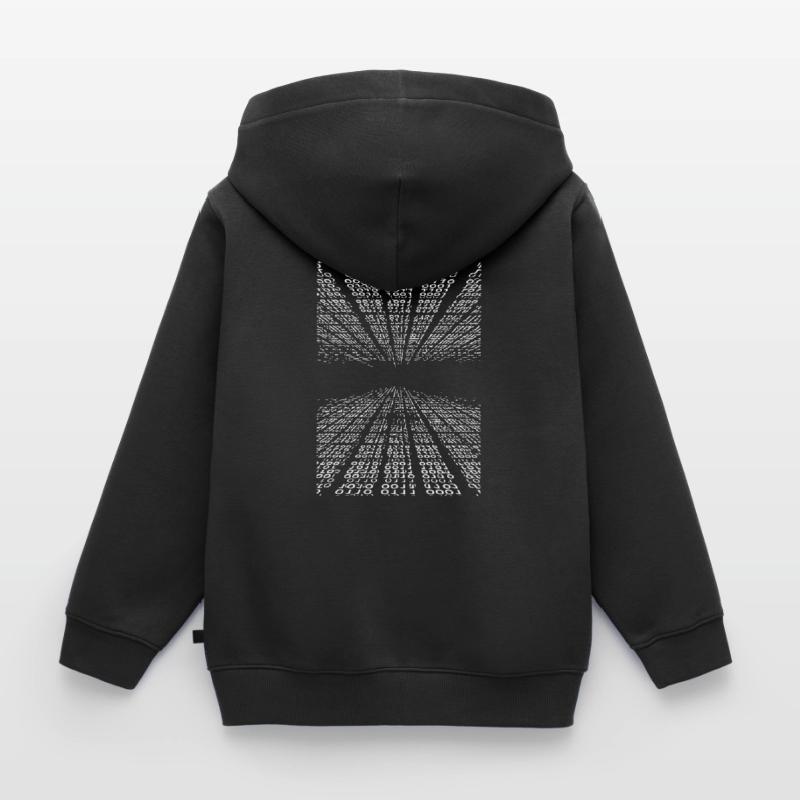 Horizontal binary code Kids Premium Organic Hoodie