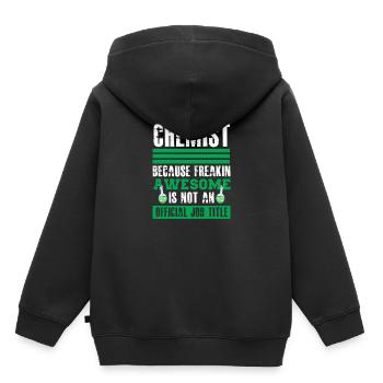 chimiste - Sweat Premium à capuche enfant bio - noir - Dos - AI Model Kid Male (0cm)