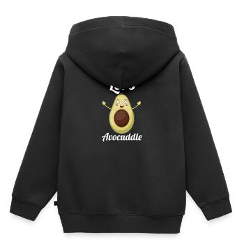 avocat - Sweat Premium à capuche enfant bio - noir - Dos - AI Model Kid Male (0cm)