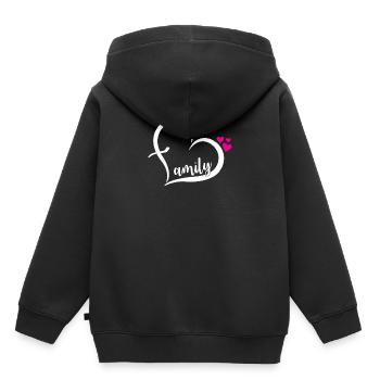 Familie Liebe zusammenhalt Geschenk - Kinder Premium Organic Hoodie - Schwarz - Hinten - AI Model Kid Male (0cm)