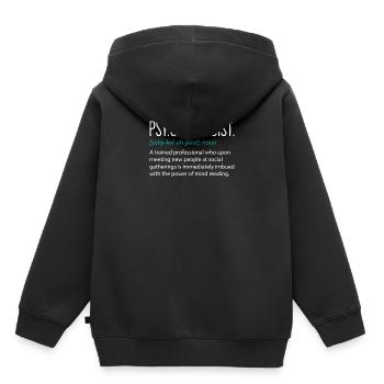 Psychologe - Kinder Premium Organic Hoodie - Schwarz - Hinten - AI Model Kid Male (0cm)