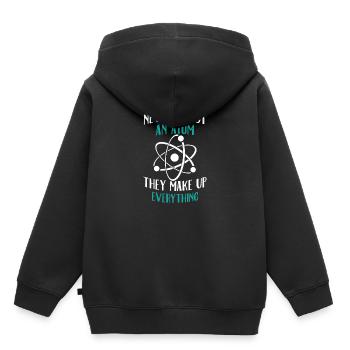 Traue niemals einem Atom - Kinder Premium Organic Hoodie - Schwarz - Hinten - AI Model Kid Male (0cm)