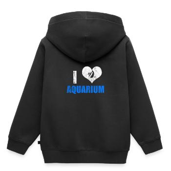 Aquarium Süchtiger - Kinder Premium Organic Hoodie - Schwarz - Hinten - AI Model Kid Male (0cm)