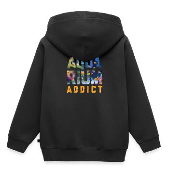 süchtig nach Aquarium - Kinder Premium Organic Hoodie - Schwarz - Hinten - AI Model Kid Male (0cm)