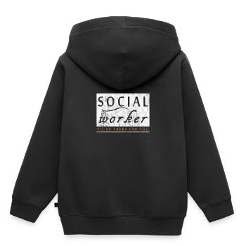 Soziale Arbeit Liebe - Kinder Premium Organic Hoodie - Schwarz - Hinten - AI Model Kid Male (0cm)