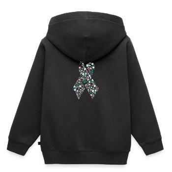 boucle de cancer - Sweat Premium à capuche enfant bio - noir - Dos - AI Model Kid Male (0cm)