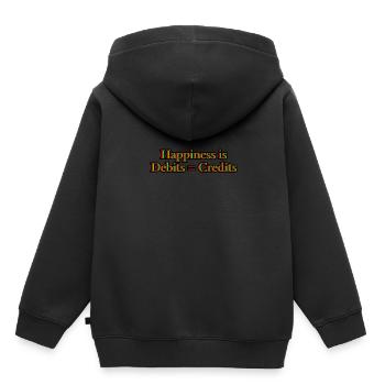 Happiness Is Debits Equals Credits 11 - Kids Premium Organic Hoodie - black - Back - AI Model Kid Male (0cm)