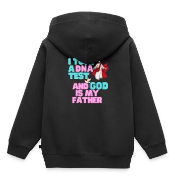 I Took A DNA Test And God Is My Father 25 - Kinder Premium Organic Hoodie - Schwarz - Hinten - AI Model Kid Male (0cm)