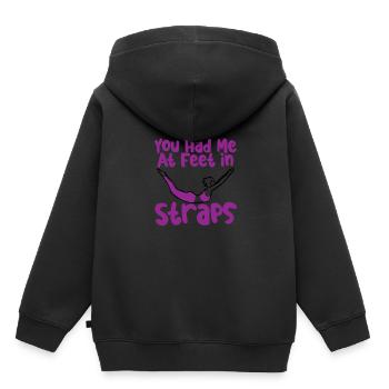 You Had Me At Feet In Straps 2 - Kinder Premium Organic Hoodie - Schwarz - Hinten - AI Model Kid Male (0cm)