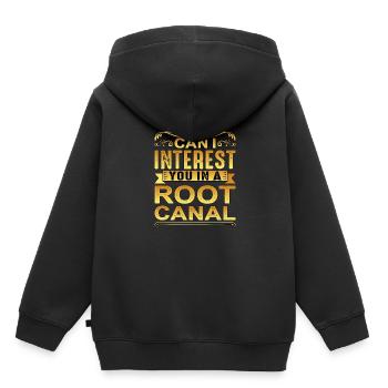 Puis-je vous intéresser à un traitement de canal - Sweat Premium à capuche enfant bio - noir - Dos - AI Model Kid Male (0cm)