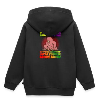 If Your Parents Aren't Accepting Of Your Identity1 - Kinder Premium Organic Hoodie - Schwarz - Hinten - AI Model Kid Male (0cm)