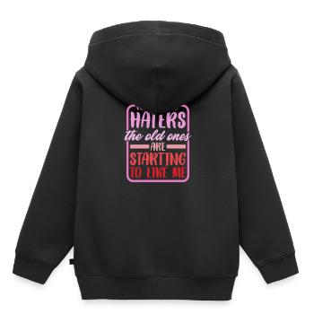 Need New Haters, The Old Ones Started To Like Me 2 - Kinder Premium Organic Hoodie - Schwarz - Hinten - AI Model Kid Male (0cm)