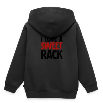 J’aime un support sucré - Sweat Premium à capuche enfant bio - noir - Dos - AI Model Kid Male (0cm)