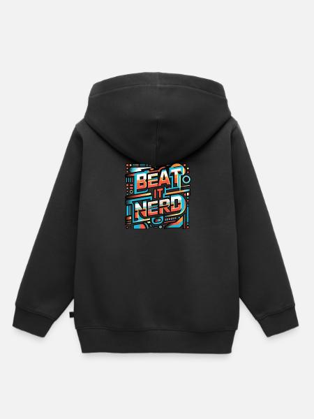 Beat it Nerd 11 - Kinder Premium Organic Hoodie - Schwarz